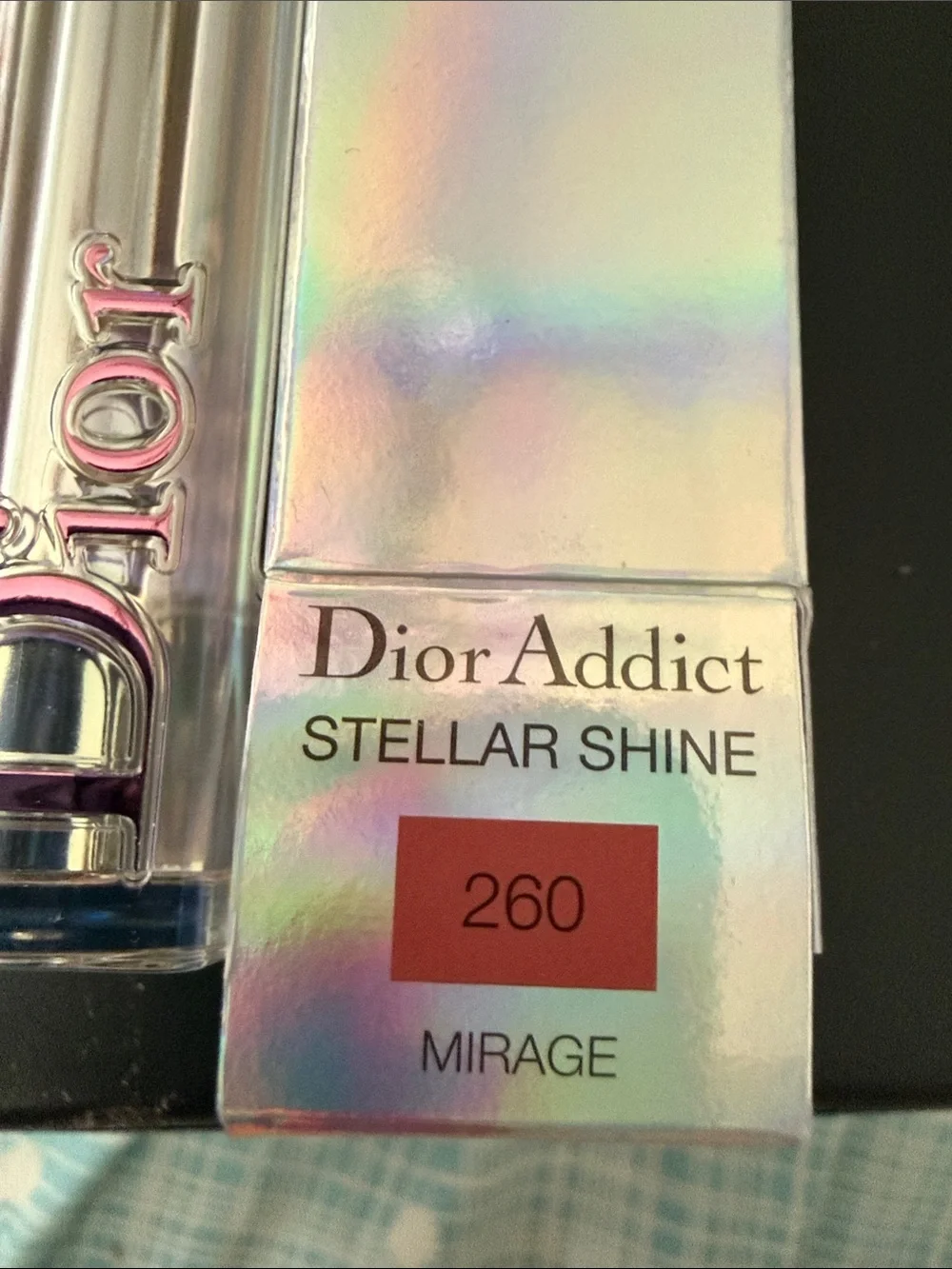 Dior Iridescent Lip Shine Tube with Holographic Box